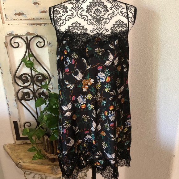 Victoria's Secret Other - Victoria’s Secret black floral print slip/dress